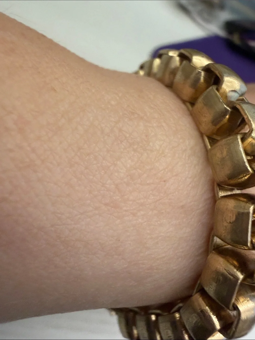 Women's Polished Gold Link Bracelet - Elegant Everyday Chain